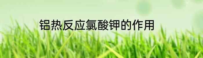 铝热反应氯酸钾的作用