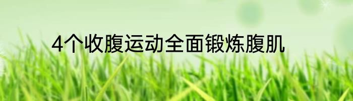 4个收腹运动全面锻炼腹肌