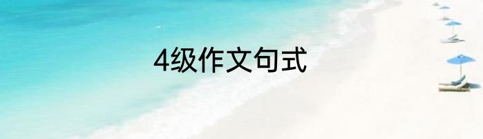 4级作文句式