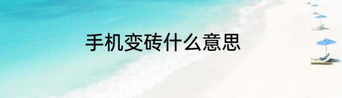 手机变砖什么意思