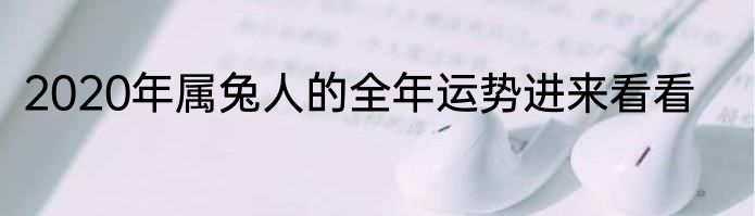 2020年属兔人的全年运势进来看看