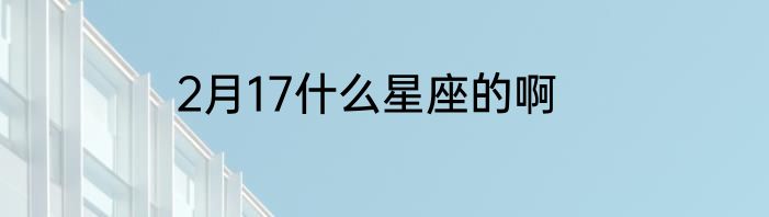 2月17什么星座的啊