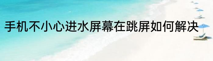 手机不小心进水屏幕在跳屏如何解决
