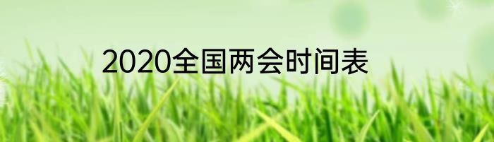 2020全国两会时间表