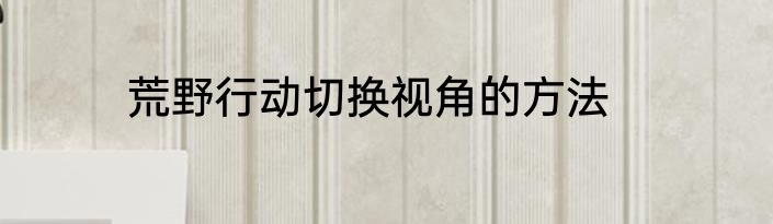 荒野行动切换视角的方法