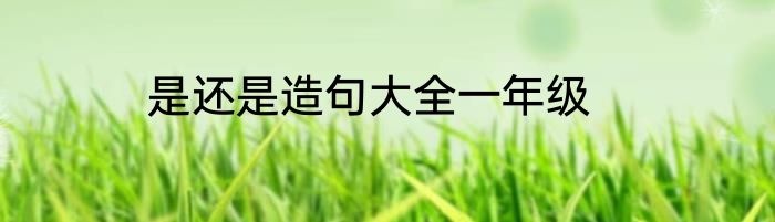 是还是造句大全一年级