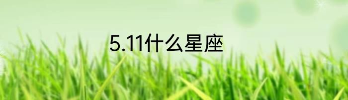 5.11什么星座