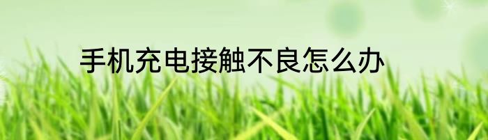 手机充电接触不良怎么办