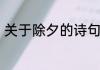 关于除夕的诗句关于描写除夕的诗句