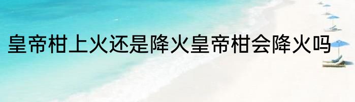 皇帝柑上火还是降火皇帝柑会降火吗