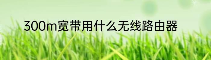 300m宽带用什么无线路由器
