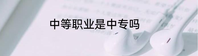 中等职业是中专吗