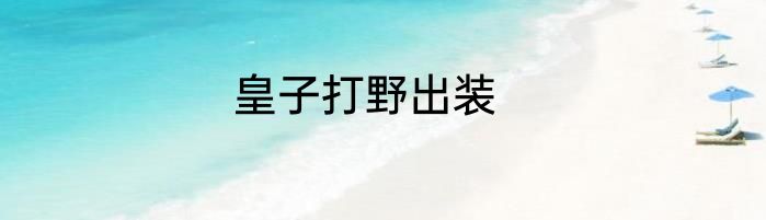皇子打野出装