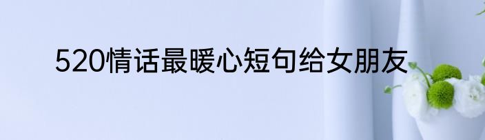 520情话最暖心短句给女朋友