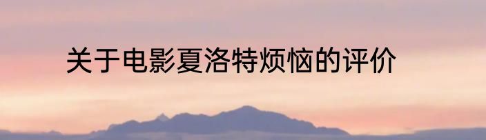 关于电影夏洛特烦恼的评价