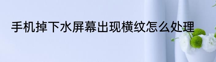 手机掉下水屏幕出现横纹怎么处理