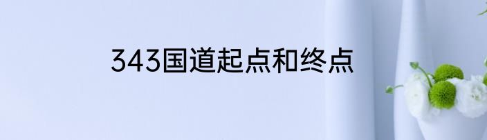 343国道起点和终点