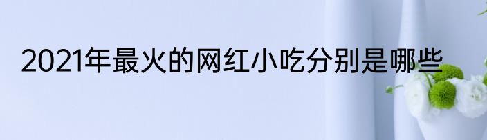 2021年最火的网红小吃分别是哪些