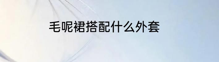 毛呢裙搭配什么外套