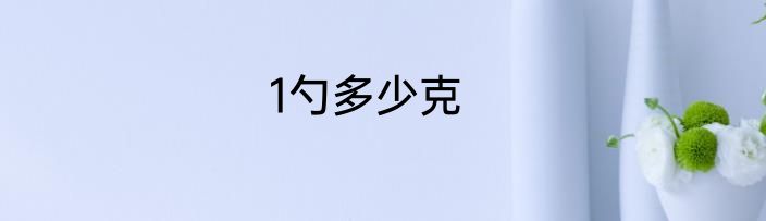 1勺多少克