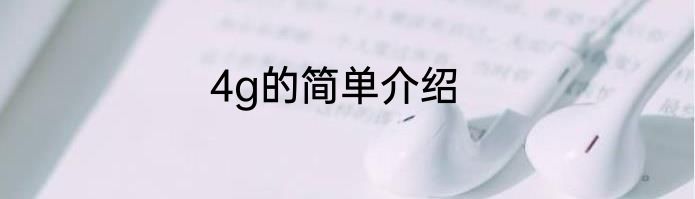 4g的简单介绍