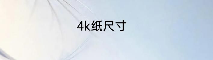 4k纸尺寸