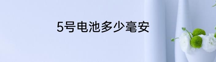 5号电池多少毫安