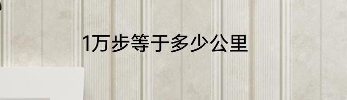 1万步等于多少公里