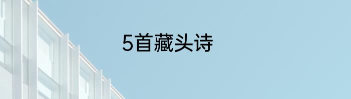 5首藏头诗