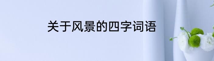 关于风景的四字词语