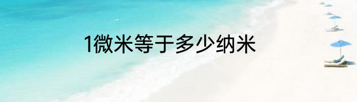 1微米等于多少纳米