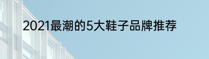 2021最潮的5大鞋子品牌推荐