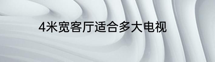 4米宽客厅适合多大电视