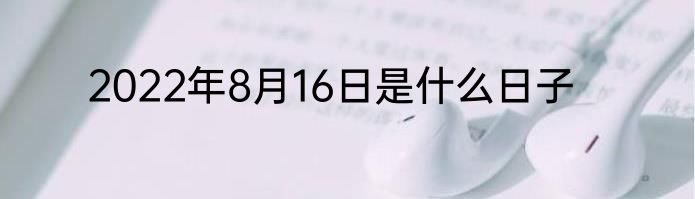 2022年8月16日是什么日子