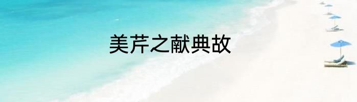 美芹之献典故
