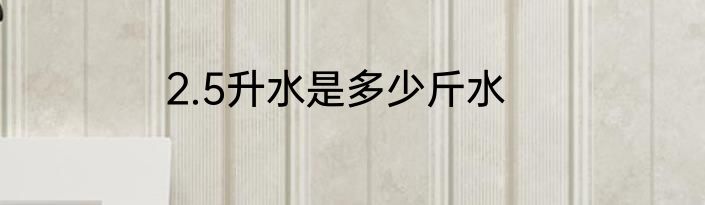 2.5升水是多少斤水