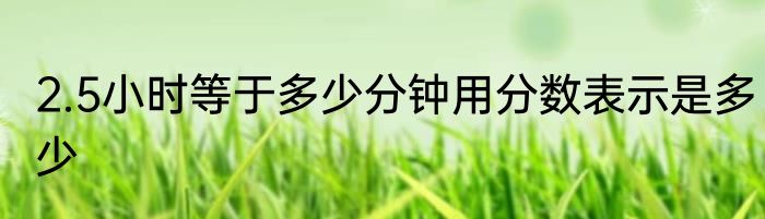 2.5小时等于多少分钟用分数表示是多少