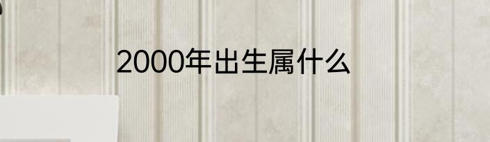 2000年出生属什么