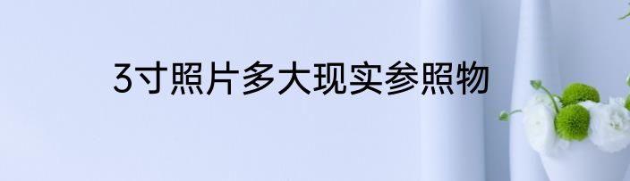 3寸照片多大现实参照物