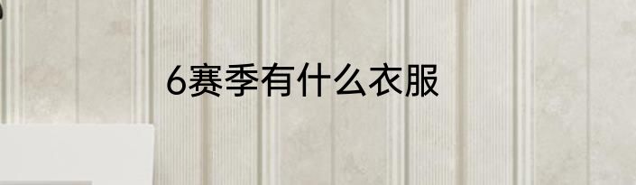 6赛季有什么衣服