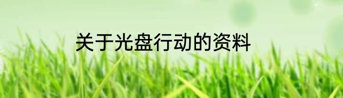 关于光盘行动的资料