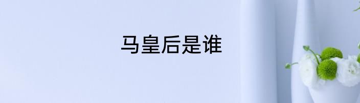 马皇后是谁