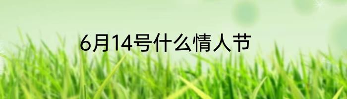 6月14号什么情人节