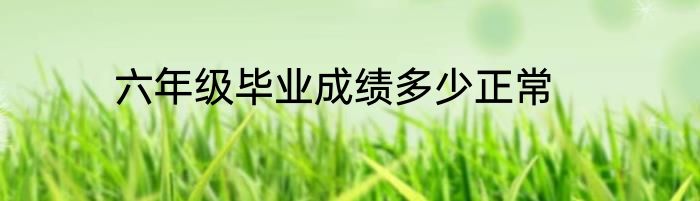 六年级毕业成绩多少正常