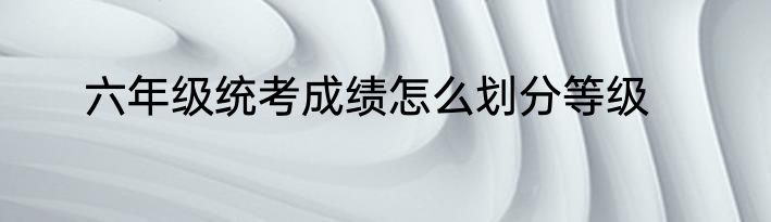 六年级统考成绩怎么划分等级