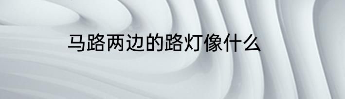 马路两边的路灯像什么