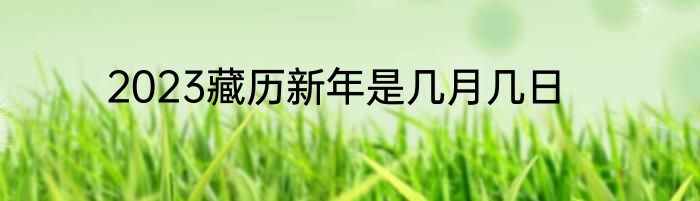 2023藏历新年是几月几日