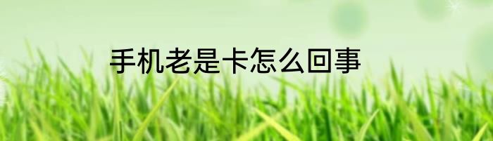 手机老是卡怎么回事