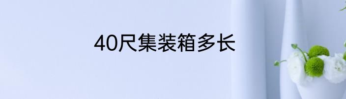 40尺集装箱多长