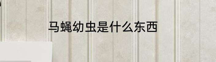 马蝇幼虫是什么东西
